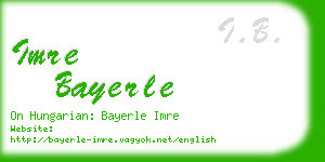 imre bayerle business card